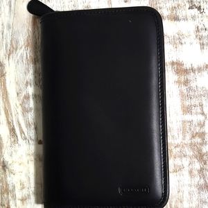 COACH Palm Organizer Case, Black Leather, New without tags